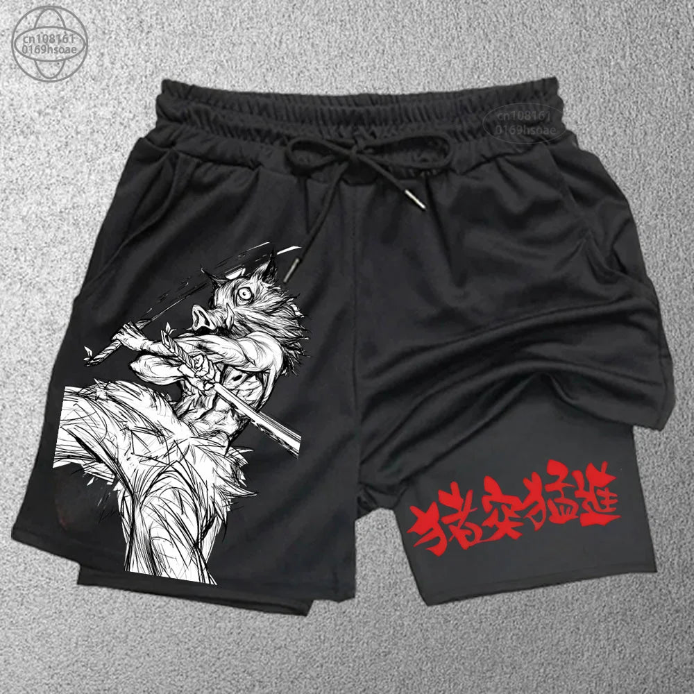 Fashion Anime Print Sports Shorts - Versatility and style in every step