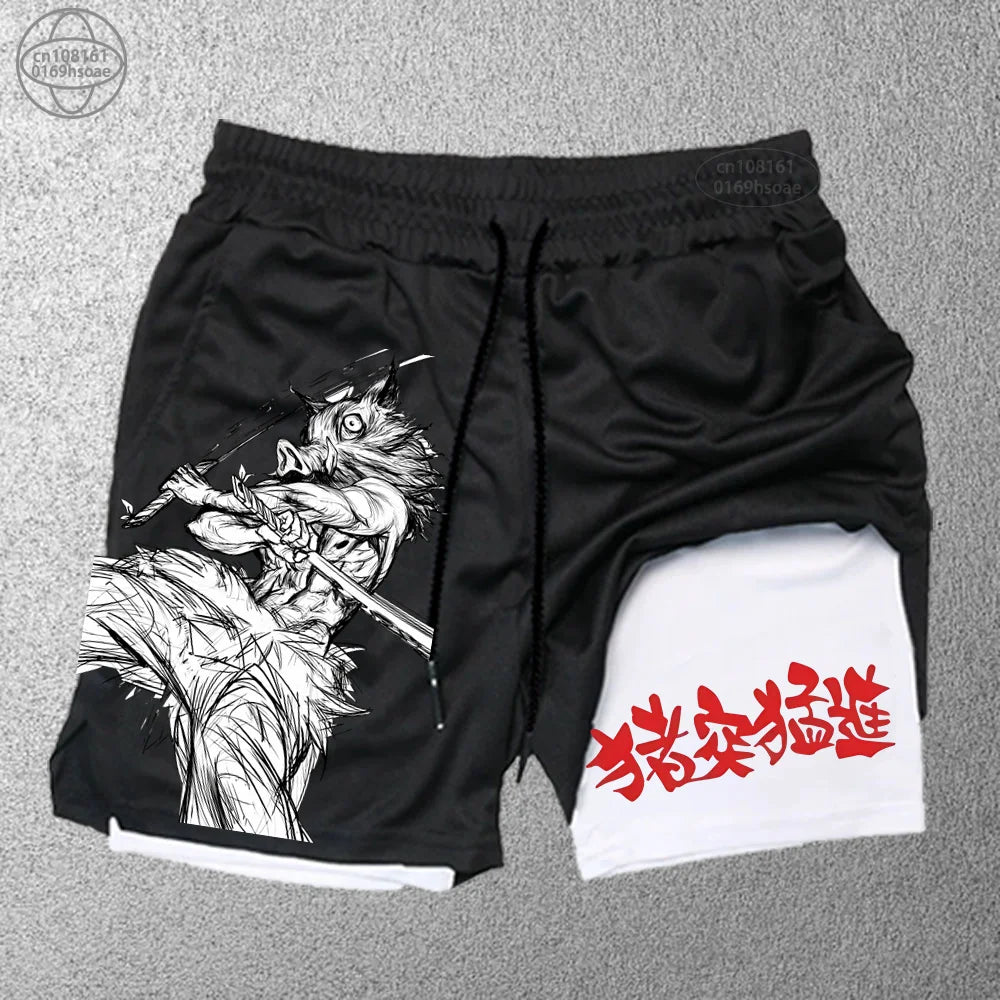 Fashion Anime Print Sports Shorts - Versatility and style in every step