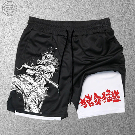 Fashion Anime Print Sports Shorts - Versatility and style in every step