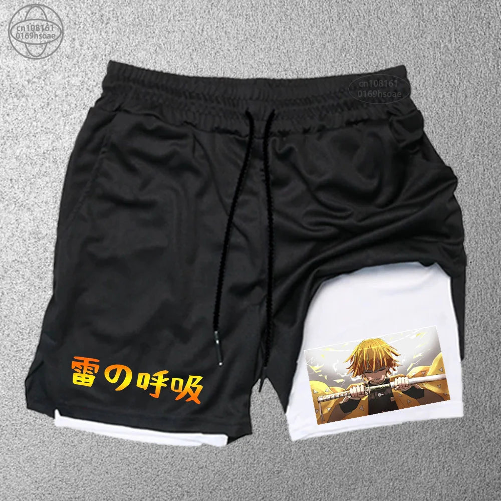 Fashion Anime Print Sports Shorts - Versatility and style in every step