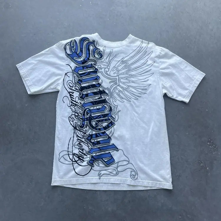 Camiseta estilo hip hop vintage – Ropa urbana | Gráficos retro | Algodón puro | Corte holgado y unisex