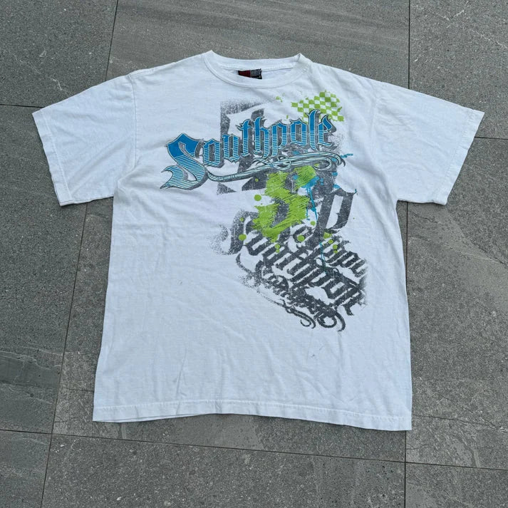 Camiseta estilo hip hop vintage – Ropa urbana | Gráficos retro | Algodón puro | Corte holgado y unisex