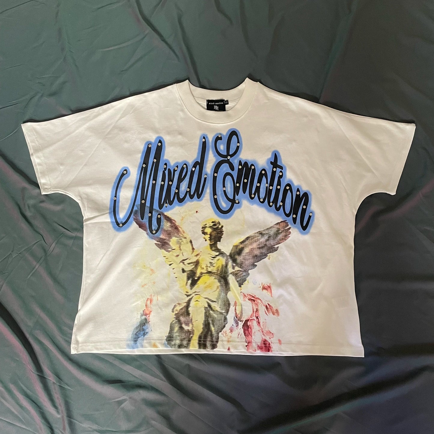 Camisetas oversize en blanco y negro con letras brillantes – Unisex, ropa urbana, 100 % algodón