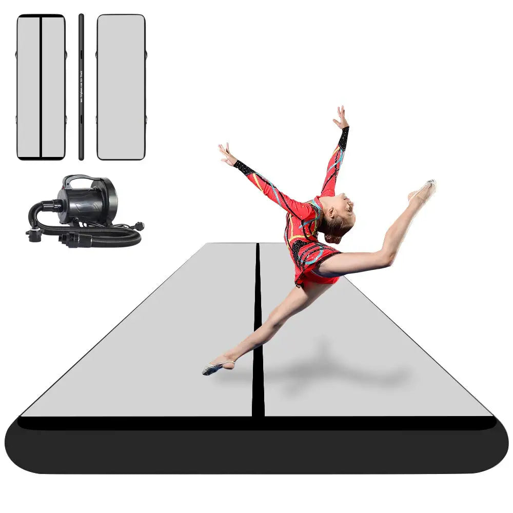 Inflatable Air Track Mat 8x2m 9x2m 10x2m for Gymnastics, Parkour, and Acrobatic Training | Electric Pump Included