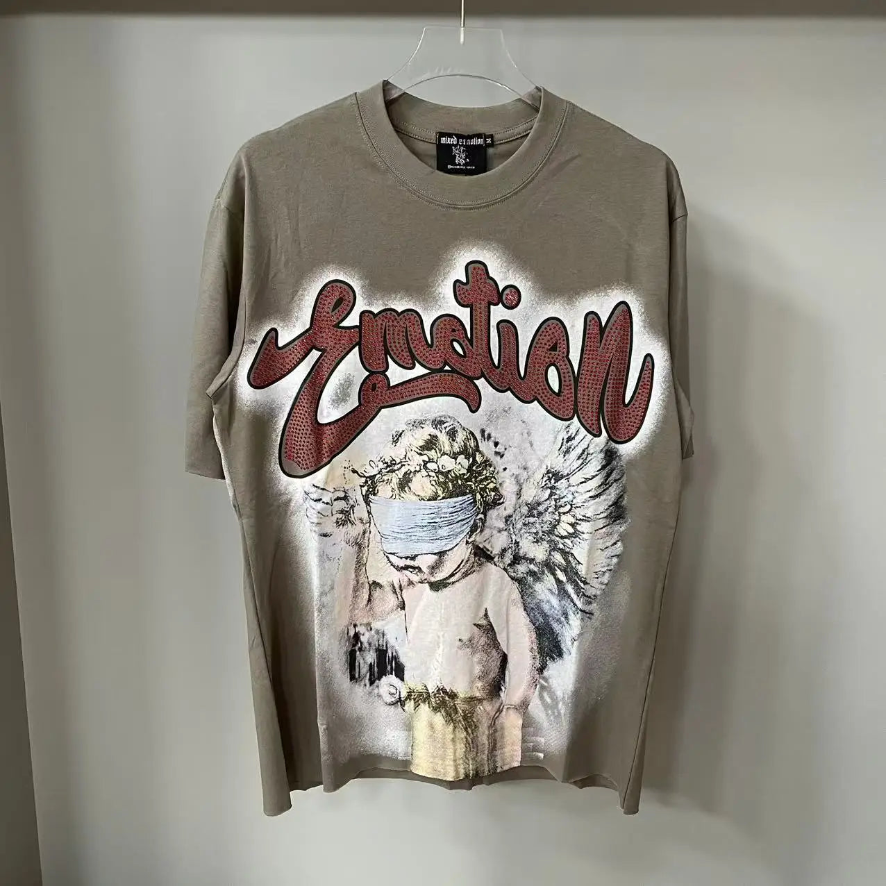 Camisetas oversize en blanco y negro con letras brillantes – Unisex, ropa urbana, 100 % algodón