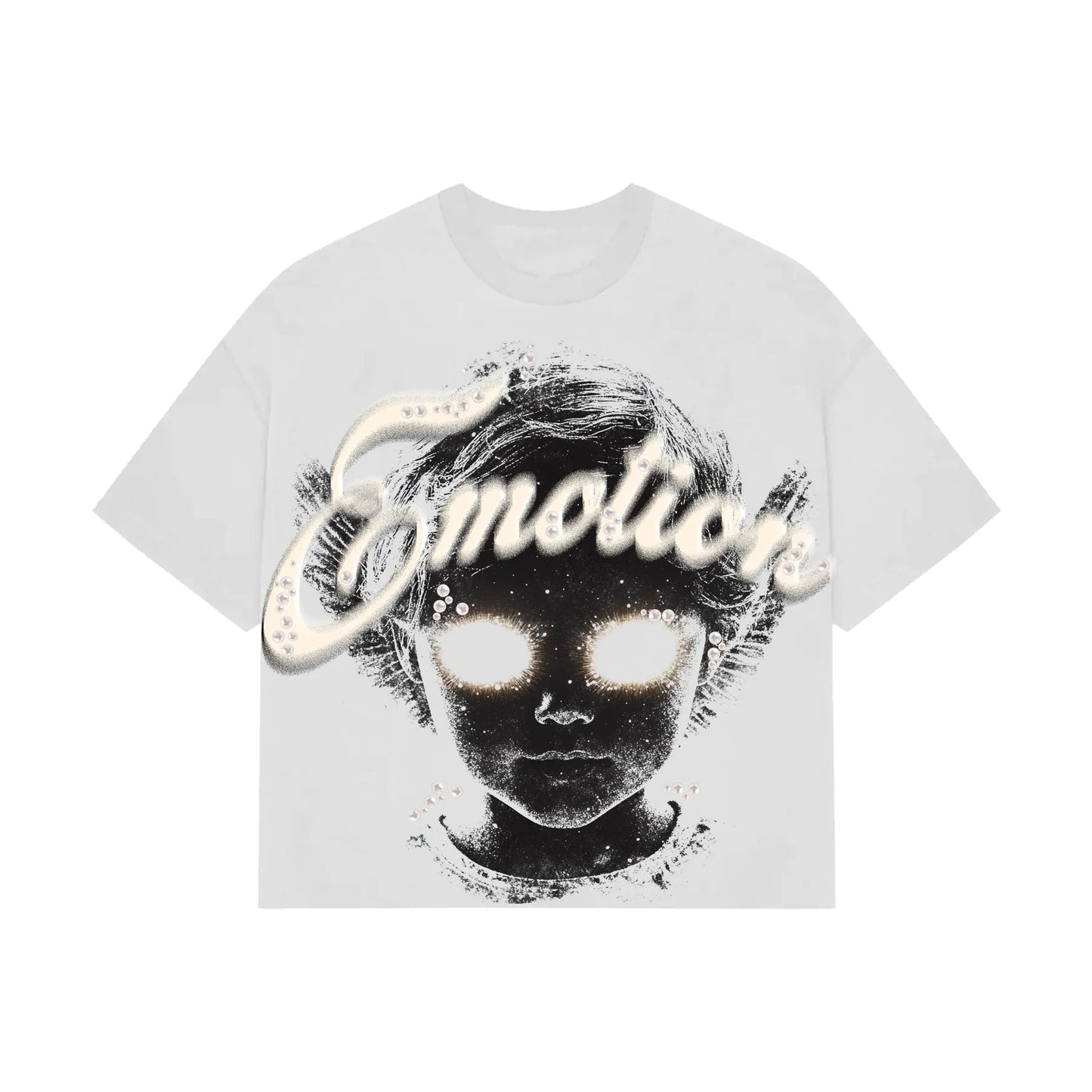 Camisetas oversize en blanco y negro con letras brillantes – Unisex, ropa urbana, 100 % algodón