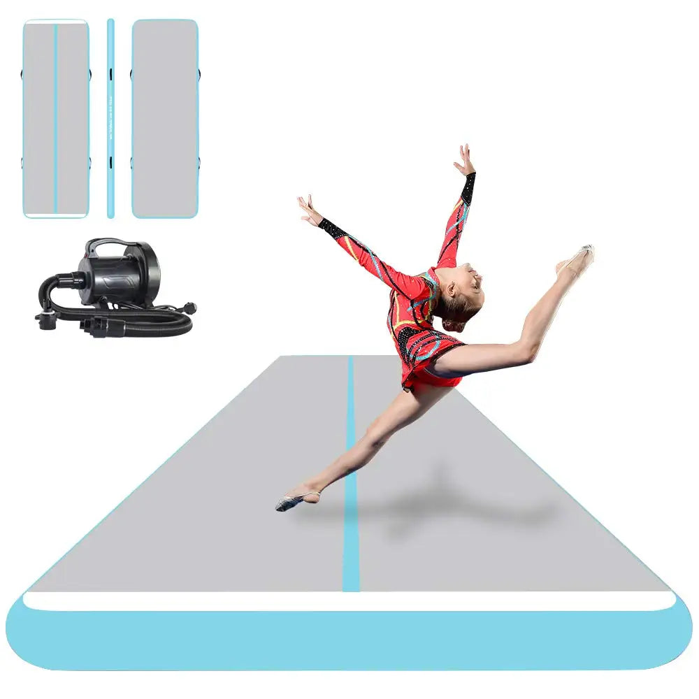 Inflatable Air Track Mat 8x2m 9x2m 10x2m for Gymnastics, Parkour, and Acrobatic Training | Electric Pump Included