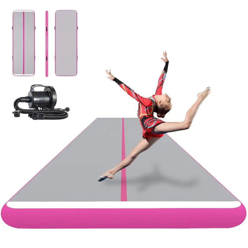 Inflatable Air Track Mat 8x2m 9x2m 10x2m for Gymnastics, Parkour, and Acrobatic Training | Electric Pump Included