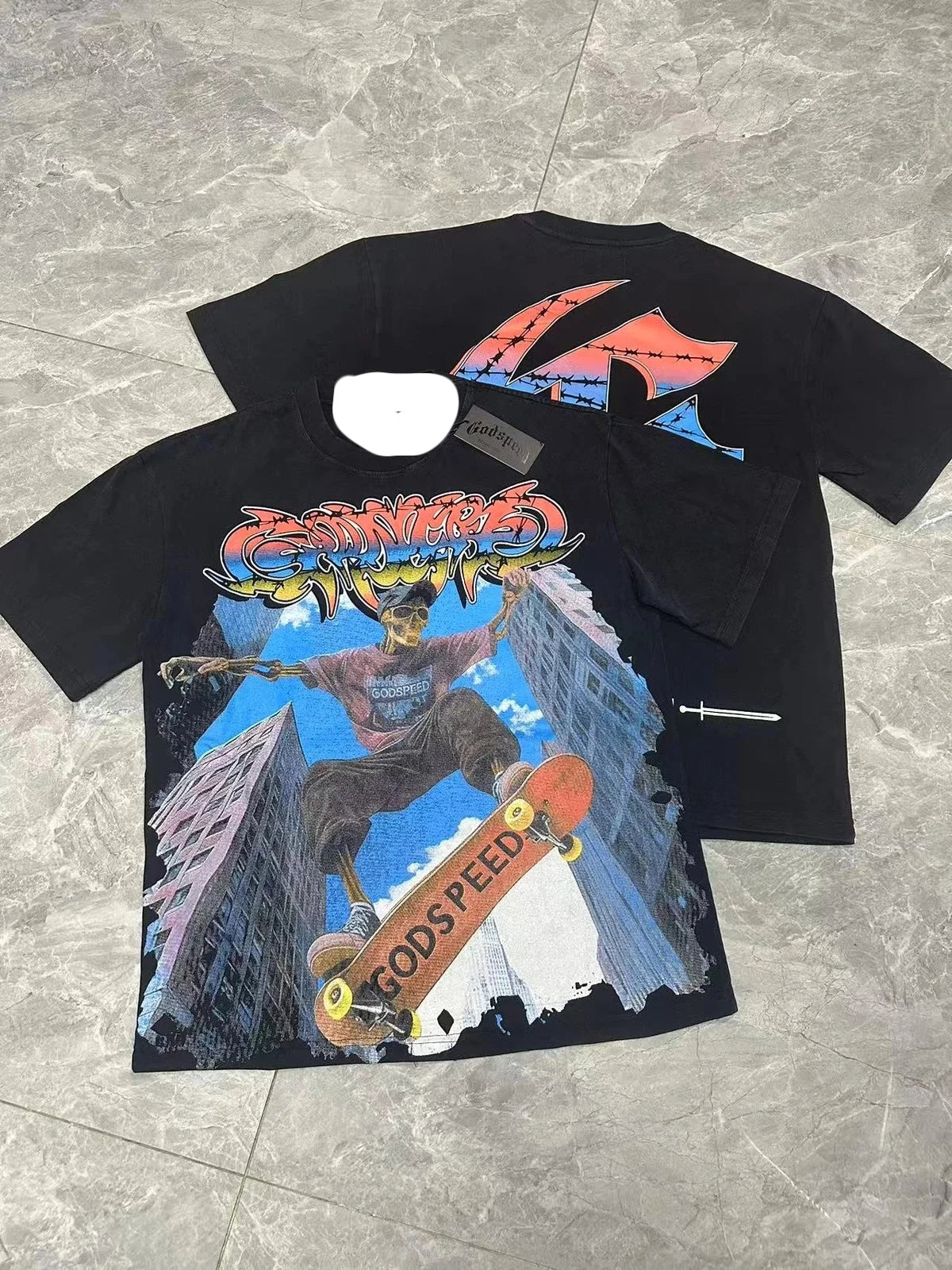 Camiseta unisex con gráfico de rostro abstracto – Estilo Y2K | 100 % algodón | Tallas para niños y adultos
