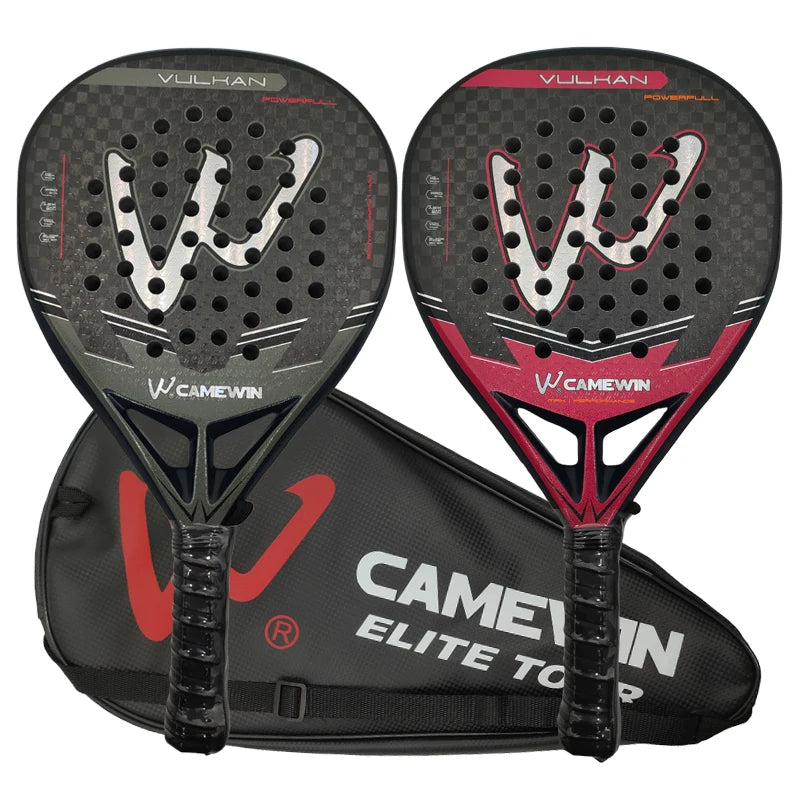 12K Carbon Fiber Padel Racket H-27 / H-28 – EVA Core, with Bag & Sweatbands