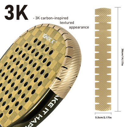 Cinta protectora para pala de pádel efecto carbono 3K – Packs de 2, 4, 6, 8 o 10