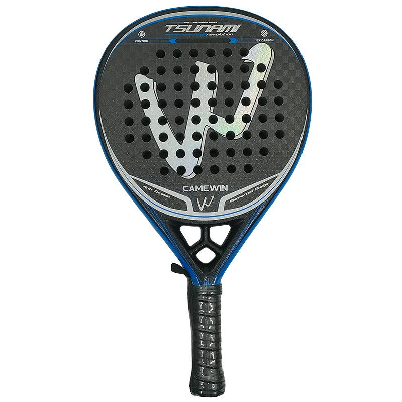 Pala de pádel de carbono 12K H-23 – Núcleo EVA, con funda y muñequeras