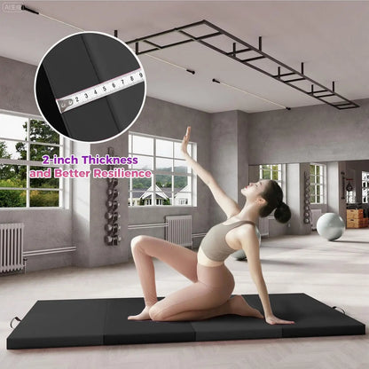 Folding gymnastics mat 180 x 90 cm, 5 cm thick – view 2