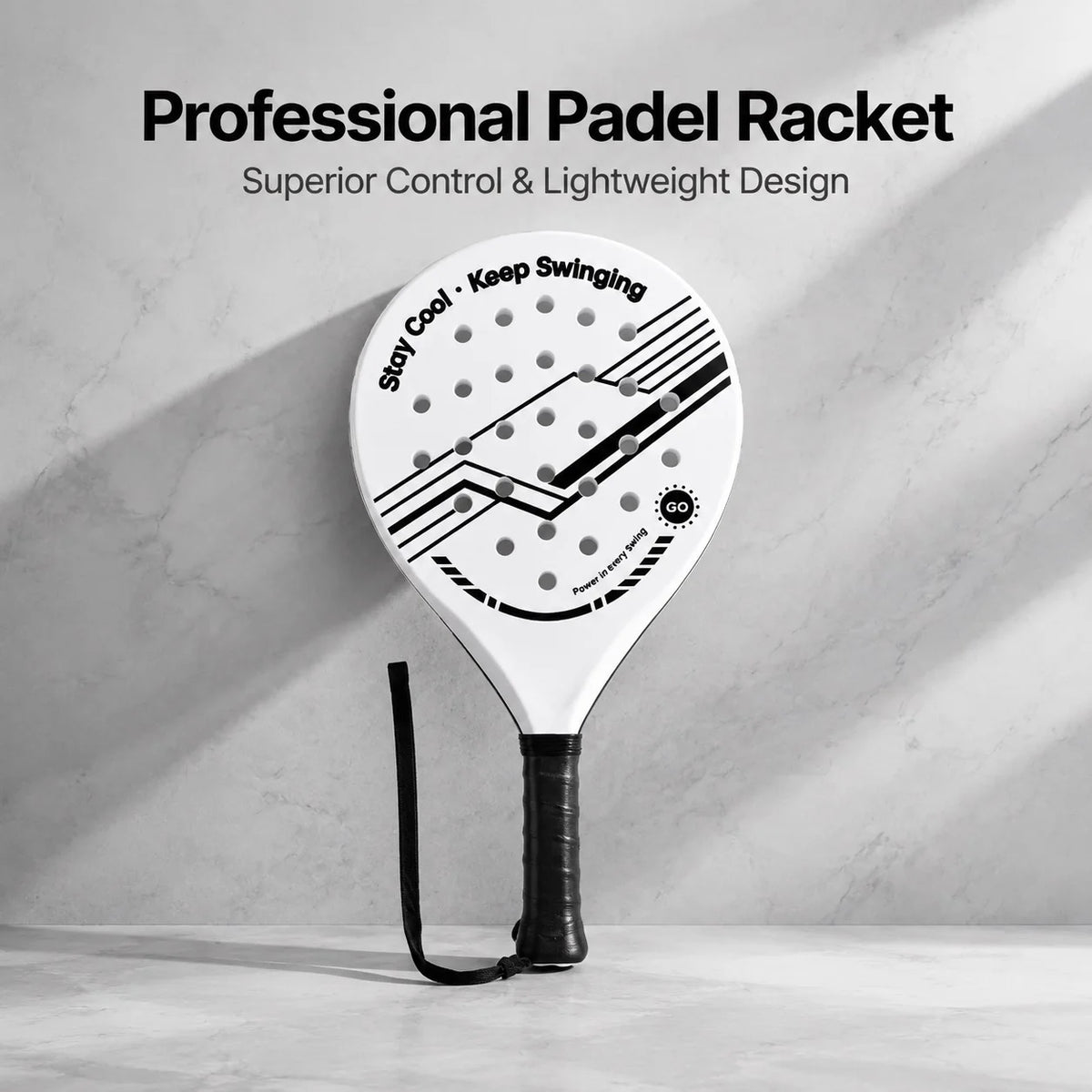 Beginner Padel Racket – Lightweight Foam Core, Round Shape