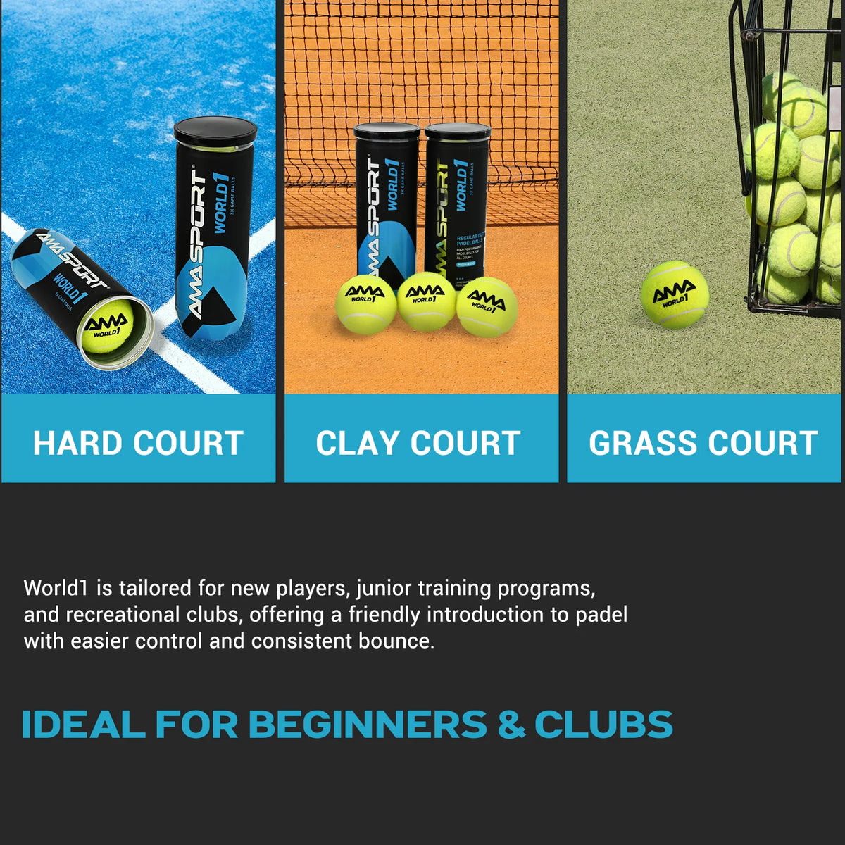 Padel Balls – High Bounce, Durable Felt, Packs of 3 or 6