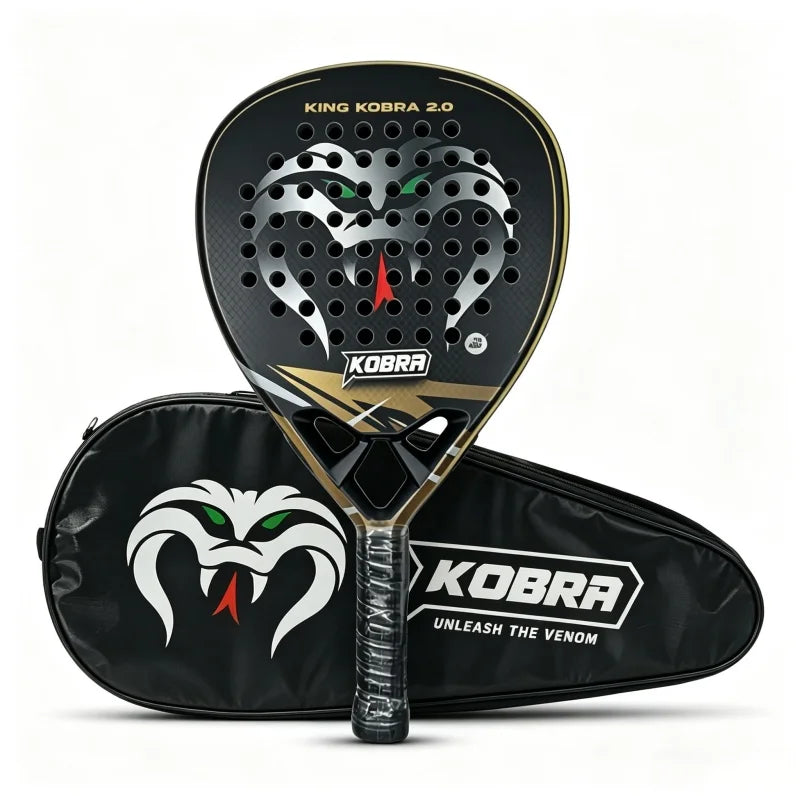 18K Carbon Fiber Padel Racket – 3D Textured Surface, with Bag