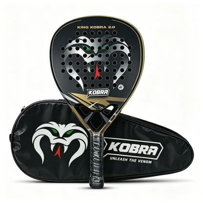 18K Carbon Fiber Padel Racket – 3D Textured Surface, with Bag