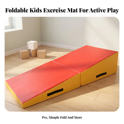 Foldable incline wedge mat for kids gymnastics – view 9