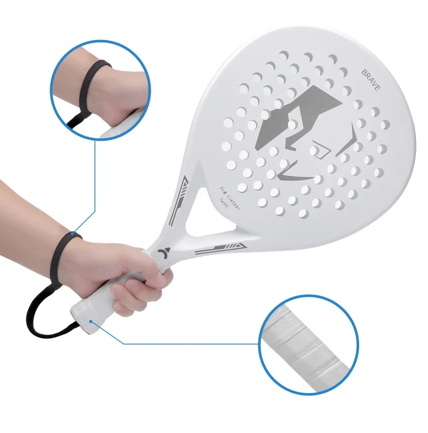Pala de pádel ligera de grafito PR670 / PR660 – EVA memory foam, con cinta de muñeca
