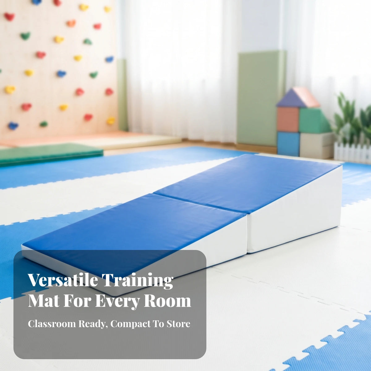 Foldable incline wedge mat for kids gymnastics – view 6