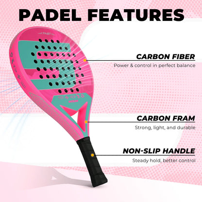 Pala de pádel de fibra de carbono – Núcleo EVA memory foam, ligera