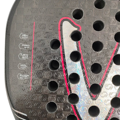 12K Carbon Fiber Padel Racket H-27 / H-28 – EVA Core, with Bag & Sweatbands