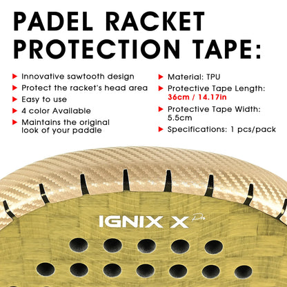 Cinta protectora para pala de pádel efecto carbono 3K – Packs de 2, 4, 6, 8 o 10