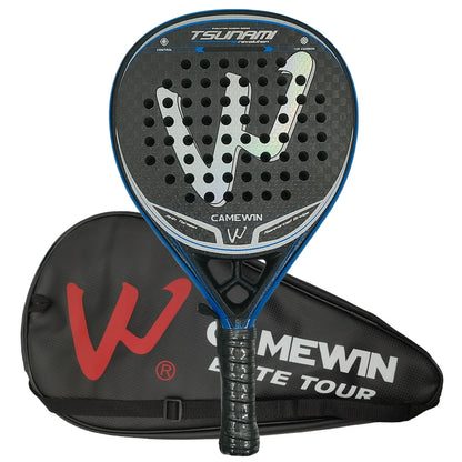 Pala de pádel de carbono 12K H-23 – Núcleo EVA, con funda y muñequeras