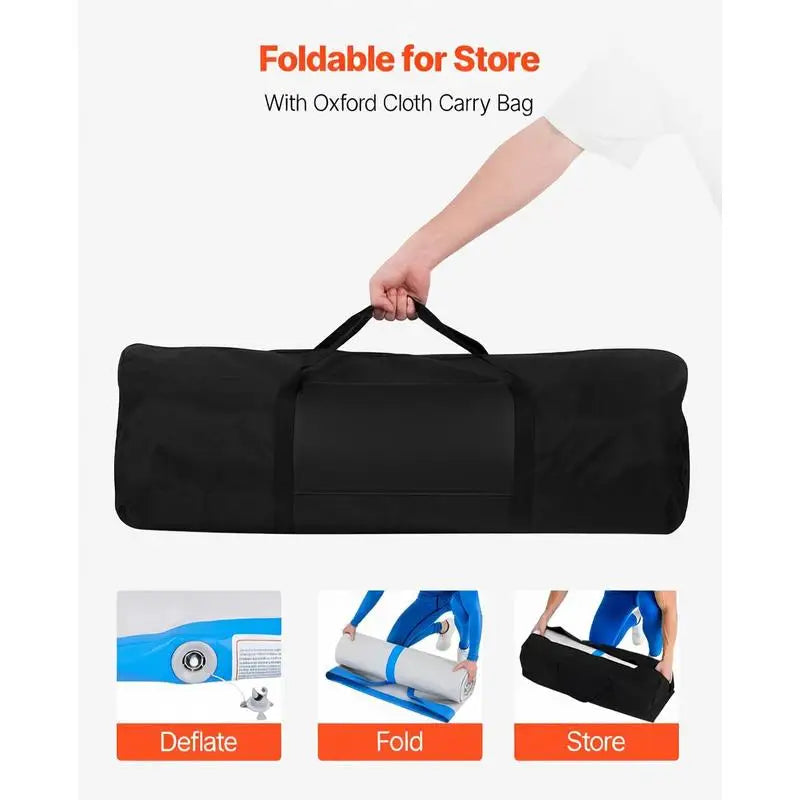 Inflatable training mat 3 x 1.5 m with electric pump – view 3