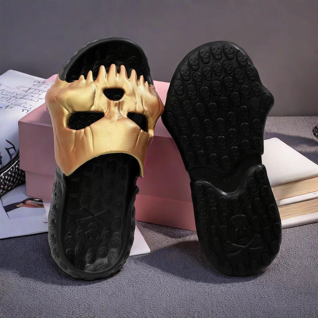 ☠️ Y2K Skull Sandals for Men – Punk Platform, Non-Slip, and Unique Style