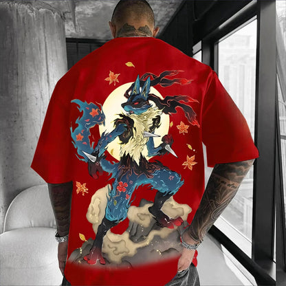 Oversized T-shirt with Pokémon Print - Unisex - Kids and Adults - 100% Cotton - Urban Style