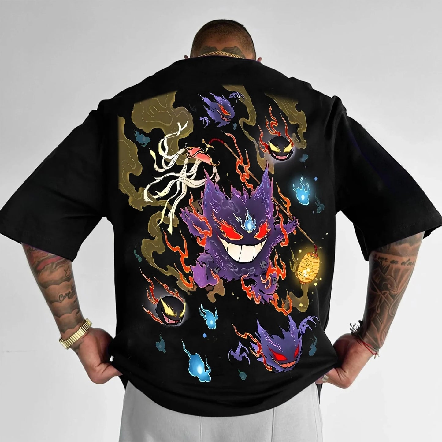 Oversized T-shirt with Pokémon Print - Unisex - Kids and Adults - 100% Cotton - Urban Style