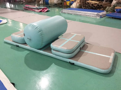Set 6 Pieces Inflatable Air Track Gymnastic Mats with Pump