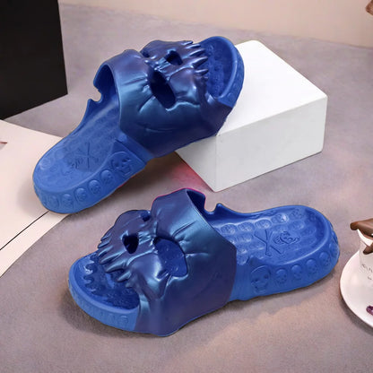 ☠️ Y2K Skull Sandals for Men – Punk Platform, Non-Slip, and Unique Style