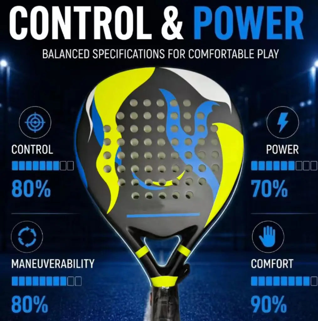 Pala de pádel de fibra de carbono – Potencia y control