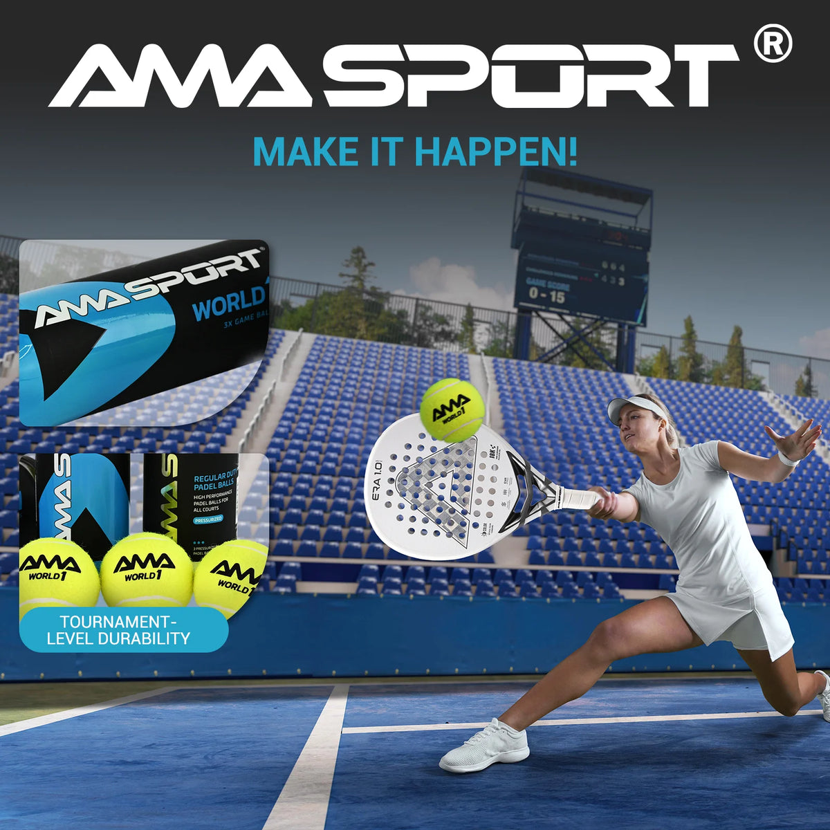 Padel Balls – High Bounce, Durable Felt, Packs of 3 or 6