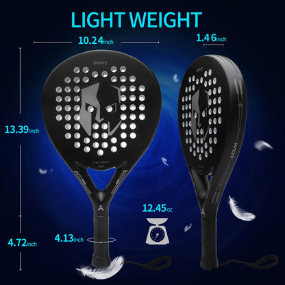 Pala de pádel ligera de grafito PR670 / PR660 – EVA memory foam, con cinta de muñeca