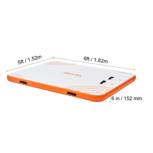 Inflatable floating dock 6 x 5 ft