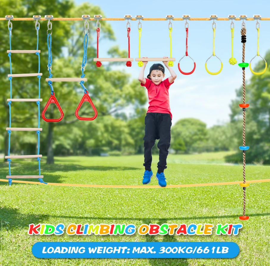 🏆 Ninja Warrior Obstacle Course: un recorrido de aventuras para niños y familias 