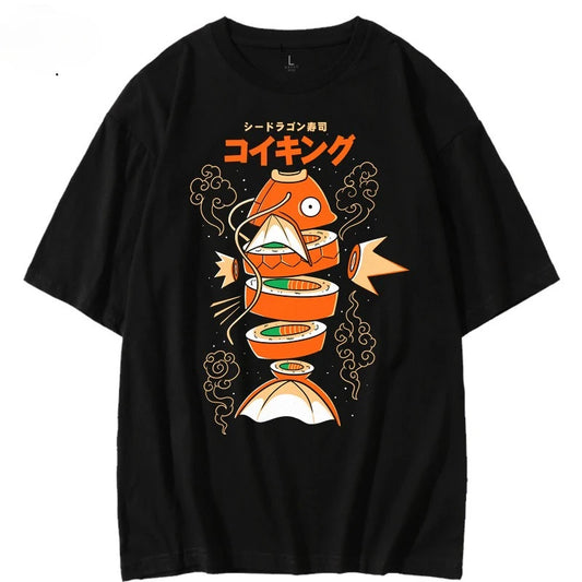 Magikarp Sushi T-Shirt - Hip Hop Streetwear Style - Unisex - Anime Culture