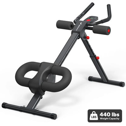 Adjustable Foldable Abdominal Machine with Knee Protection | Core Fitness Trainer for Home or Gym