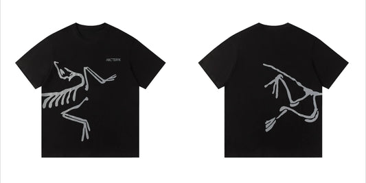 Loose Fit Unisex American Style T-Shirt – Crew Neck, Short Sleeves, and Brand Print | 100% Cotton