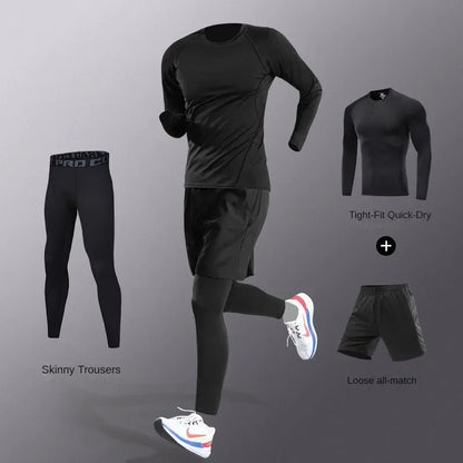 Men’s Quick-Dry Sports Set – 3 to 7 Pieces, Ice Fiber Activewear
