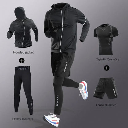 Men’s Quick-Dry Sports Set – 3 to 7 Pieces, Ice Fiber Activewear