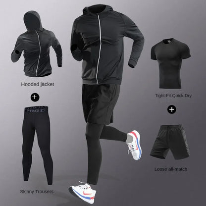 Men’s Quick-Dry Sports Set – 3 to 7 Pieces, Ice Fiber Activewear