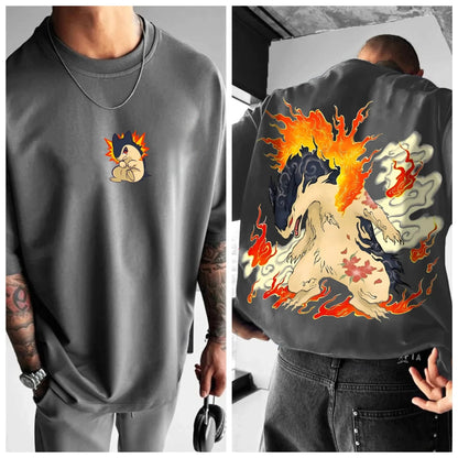 Oversized T-shirt with Pokémon Print - Unisex - Kids and Adults - 100% Cotton - Urban Style