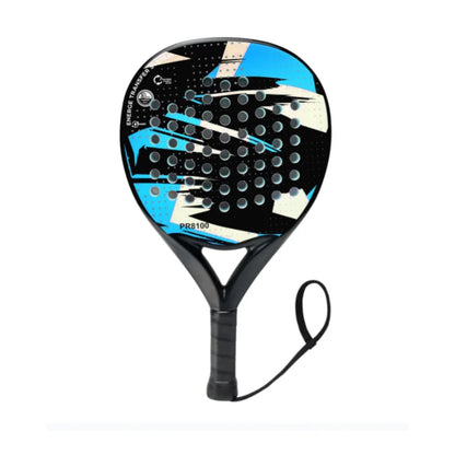 Pala de pádel redonda de carbono 8100 – EVA memory foam, 360-370 g, azul cielo