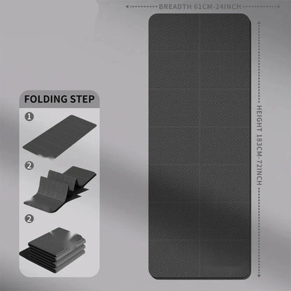 Foldable Yoga Mat 4 mm – Lightweight TPE Travel Mat for Yoga, Pilates & Home Workouts