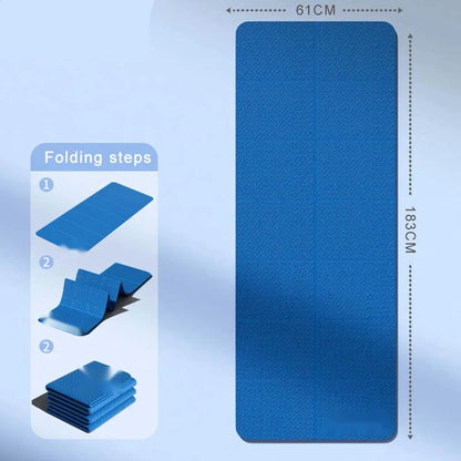 Foldable Yoga Mat 4 mm – Lightweight TPE Travel Mat for Yoga, Pilates & Home Workouts