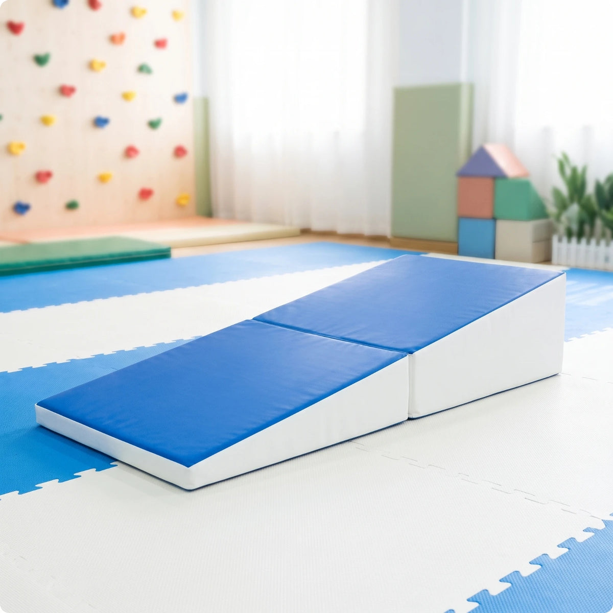 Foldable incline wedge mat for kids gymnastics – view 3